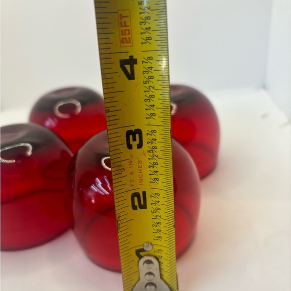 Set of four vintage ruby red small glasses - Picture 6 of 7